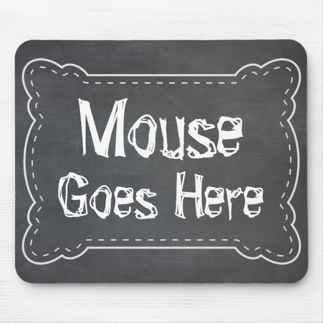 Tapis De Souris La souris va ici tableau noir (Devant)