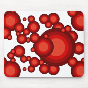 Tapis De Souris La stylisation de l'année 70 rouge