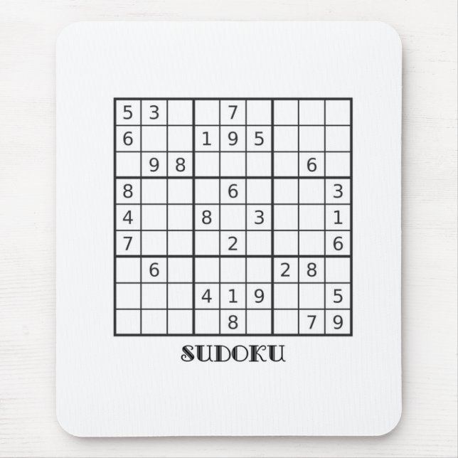 TAPIS DE SOURIS LA T.A.O. DE SOURIS DE SUDOKU (Devant)