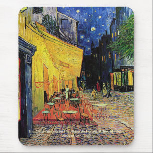 Tapis De Souris La terrasse du café sur la place du forum, Arles, 