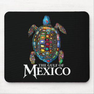 Tapis De Souris La Tortue De Mer Graphique Golfe Du Mexique N'Oubl