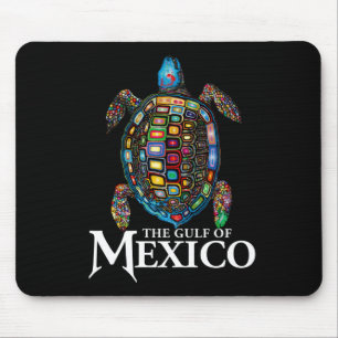 Tapis De Souris La Tortue De Mer Graphique Golfe Du Mexique N'Oubl