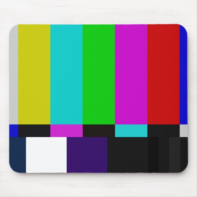Tapis De Souris La TV barre l'essai de couleur (Devant)