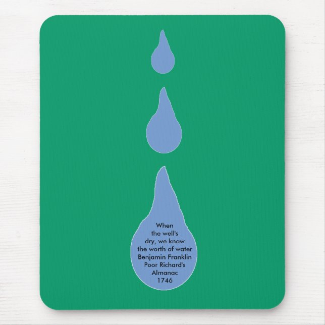 Tapis De Souris La valeur de l'eau (Devant)