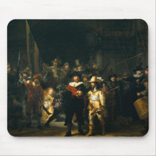 Tapis De Souris La Veille de la nuit - Rembrandt
