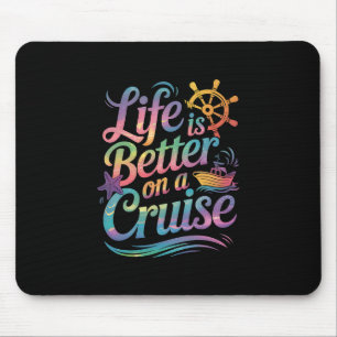 Tapis De Souris La vie est meilleure lors d'un voyage en famille e