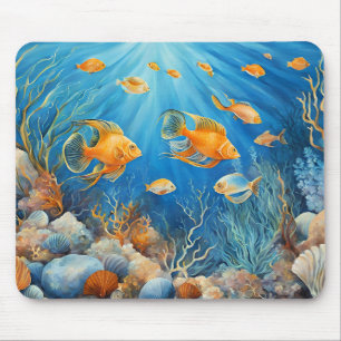Tapis De Souris La vie marine avec des poissons exotiques
