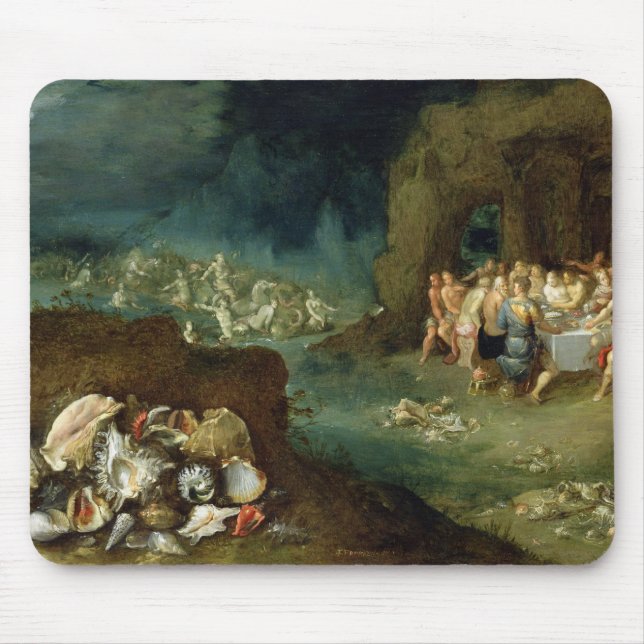 Tapis De Souris La vie toujours des coquilles avec le festin des (Devant)