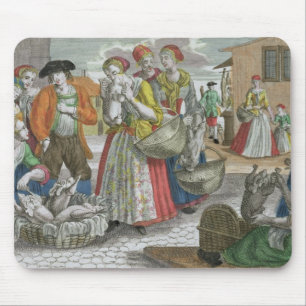 Tapis De Souris La volaille lancent sur le marché (la gravure