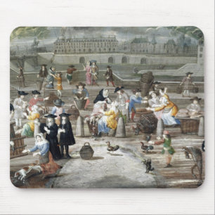 Tapis De Souris La volaille lancent sur le marché sur des Grands