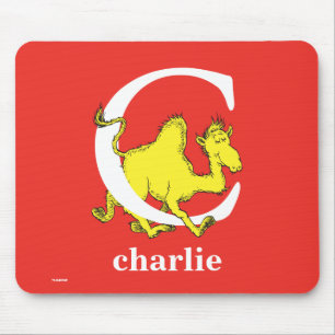 Tapis De Souris L'ABC de Dr Seuss : Lettre C - Blanc Ajoutez vot