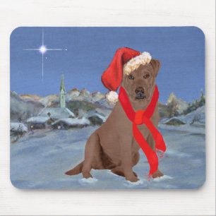 Tapis De Souris Labrador Retriever Chocolat Noël