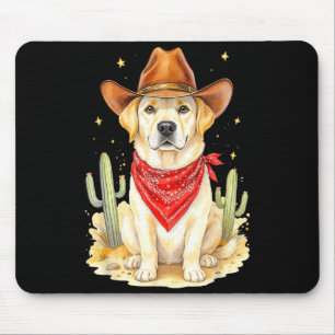Tapis De Souris Labrador Retriever Cowboy Chien Western Llabrador