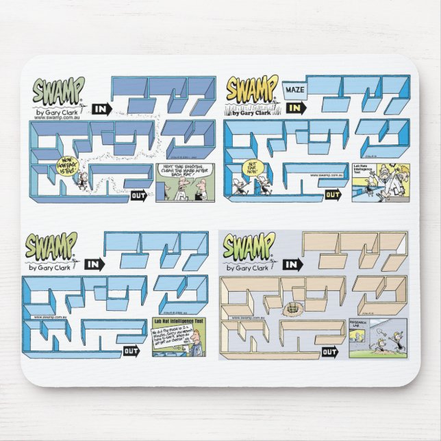 Tapis De Souris Labyrinthe Mousepad de rats de décharge de marais (Devant)