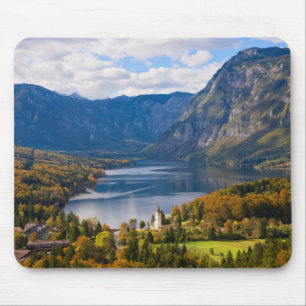 Tapis De Souris Lac Bohinj en Slovénie en automne