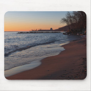 Tapis De Souris lac michigan côte nord milwaukee à l'aube