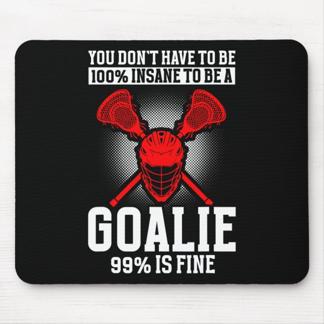 Tapis De Souris Lacrosse Goalie Lacrosse Gants Stick Lax Goalie 1 (Devant)