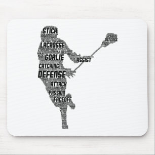 Tapis De Souris Lacrosse Joueur Jeunes Enfants Hommes Garçons