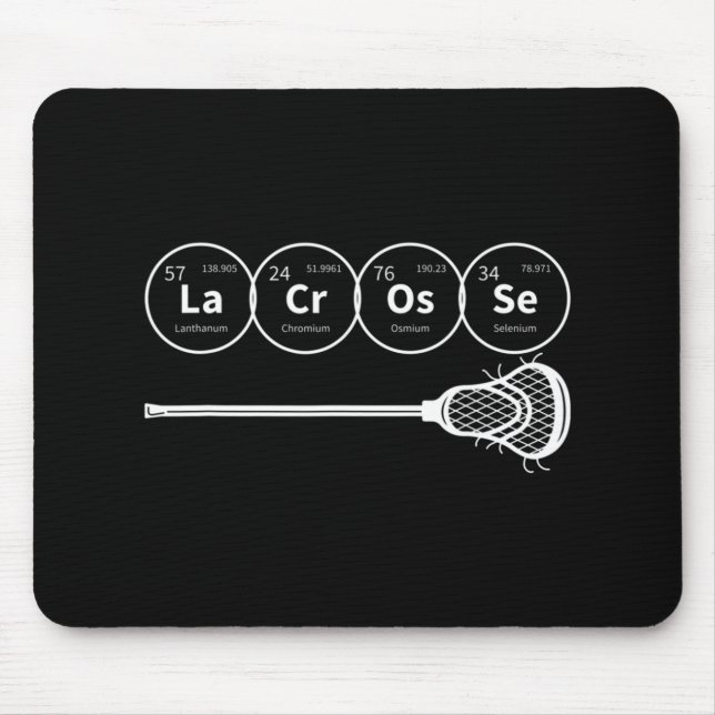 Tapis De Souris Lacrosse Tableau périodique des éléments Cadeau de (Devant)