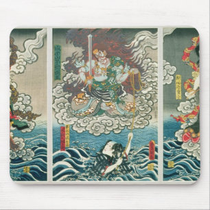 Tapis De Souris L'acteur Ichikawa Ebizo V comme divinité Fudo Myo