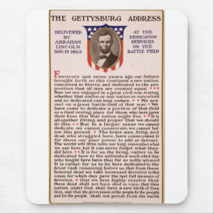 Tapis De Souris L'adresse de Gettysburg par Abraham Lincoln 1863