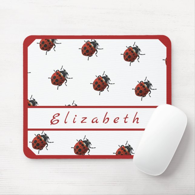 Tapis De Souris Ladybug Avec Nom (Avec souris)