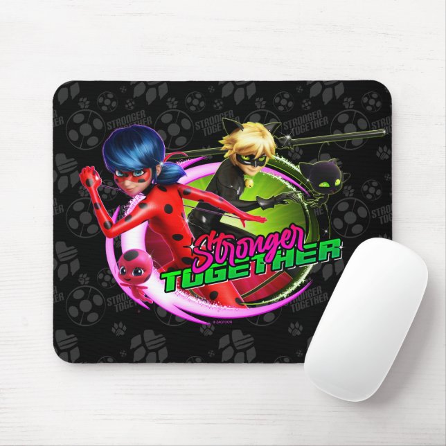 Tapis De Souris Ladybug & Cat Noir | Ensemble plus fort (Avec souris)