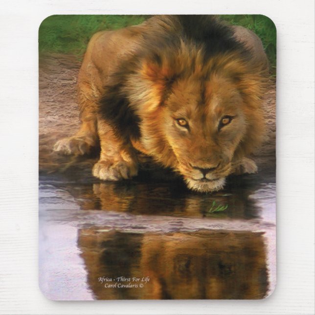 Tapis De Souris L'Afrique - soif pendant la vie Mousepad (Devant)
