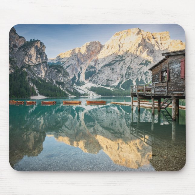 Tapis De Souris Lago di Braies dans les Dolomites en Italie (Devant)