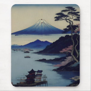 Tapis De Souris Lake, Pine and Mountain - Japan