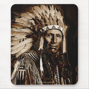 Tapis De Souris Lakota Historic Native American Chief Eagle Dog