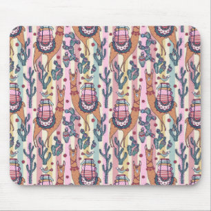 Tapis De Souris Lamas sur le motif de rayures