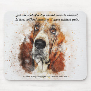 Tapis De Souris L'âme d'un chien - Basset Hound
