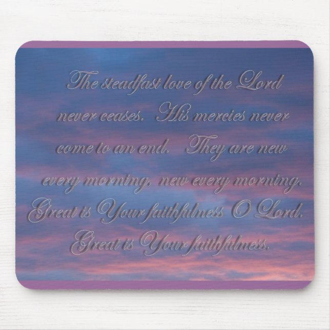 Tapis De Souris Lamentations 3:22 L'amour constant du Seigneur (Devant)