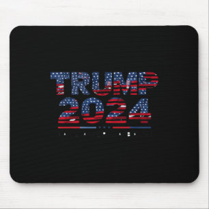 Tapis De Souris L'Amérique nous soutient Drapeau 4 juillet Donald