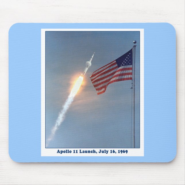 Tapis De Souris Lancement d'Apollo 11 le 16 juillet 1969 (Devant)