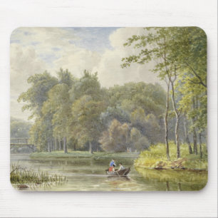 Tapis De Souris Landschap a rencontré Figuren à een Roeibootje Vin