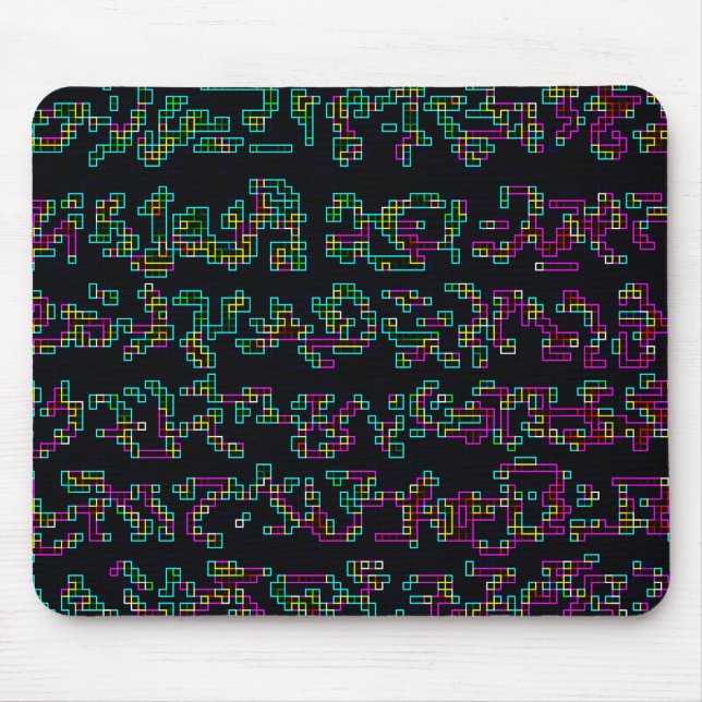 Tapis De Souris Langue claire Ascemic Asemic Alien écriture de scr (Devant)