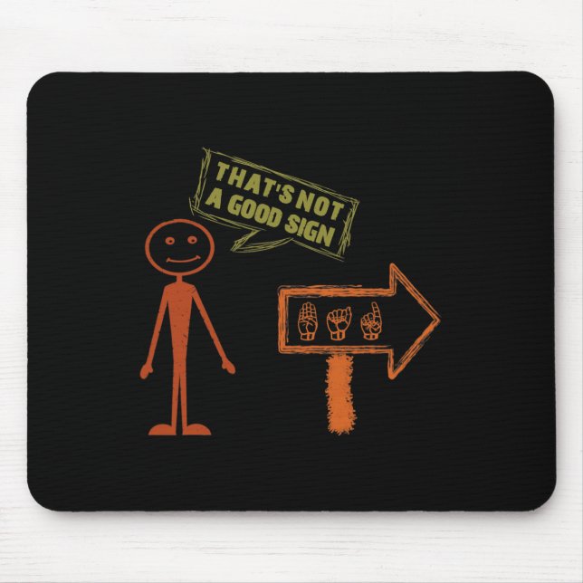 Tapis De Souris Langue des signes ASL Amérique de la main Talking  (Devant)
