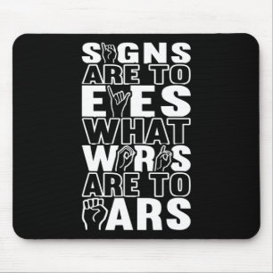 Tapis De Souris Langue des signes de sensibilisation Langue des si