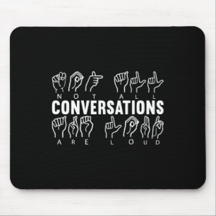 Tapis De Souris Langue des signes de sensibilisation Langue des si