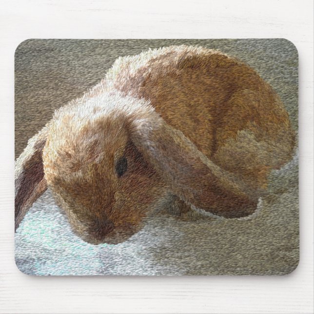 Tapis De Souris Lapin à oreilles de la Hollande Lop (Devant)