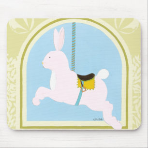 Tapis De Souris Lapin avant juin Bruyère Vess de carrousel