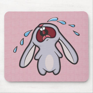 Tapis De Souris Lapin braillant pleurant triste du lapin |
