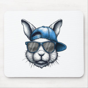 Tapis De Souris Lapin Cool Visage Joyeux Pâques Chemises Pour Garç