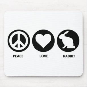 Tapis De Souris Lapin d'amour de paix