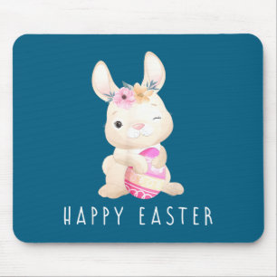 Tapis De Souris Lapin de Pâques Joyeux Fun Amusant Enfants Design