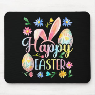 Tapis De Souris Lapin de Pâques Joyeux Lapin Visage Drôle Jour de 
