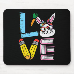 Tapis De Souris Lapin de Pâques Professeur Adorable Lapin Printemp