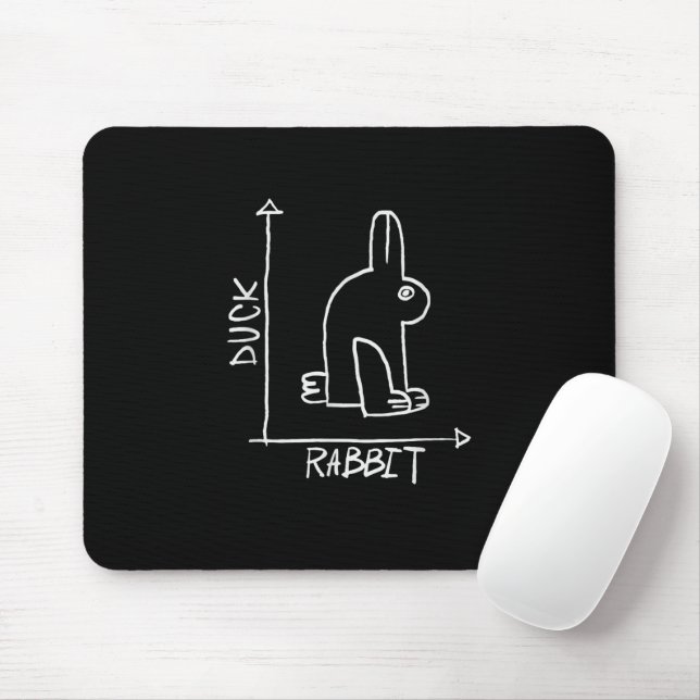 Tapis De Souris Lapin ou Canard drôle, diptyque animalier (Avec souris)